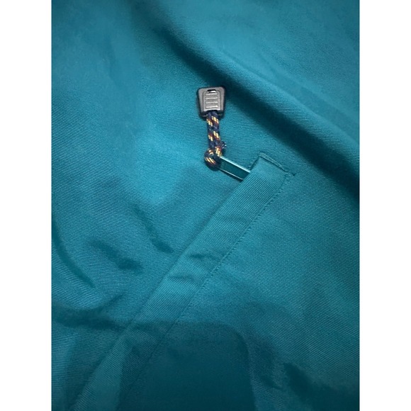 vtg carhartt fleece lined‎ full zip aqua jacket with company logo unsized - Picture 5 of 11